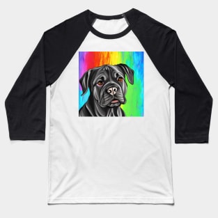 Cane Corso Dog Rainbow Painting Baseball T-Shirt